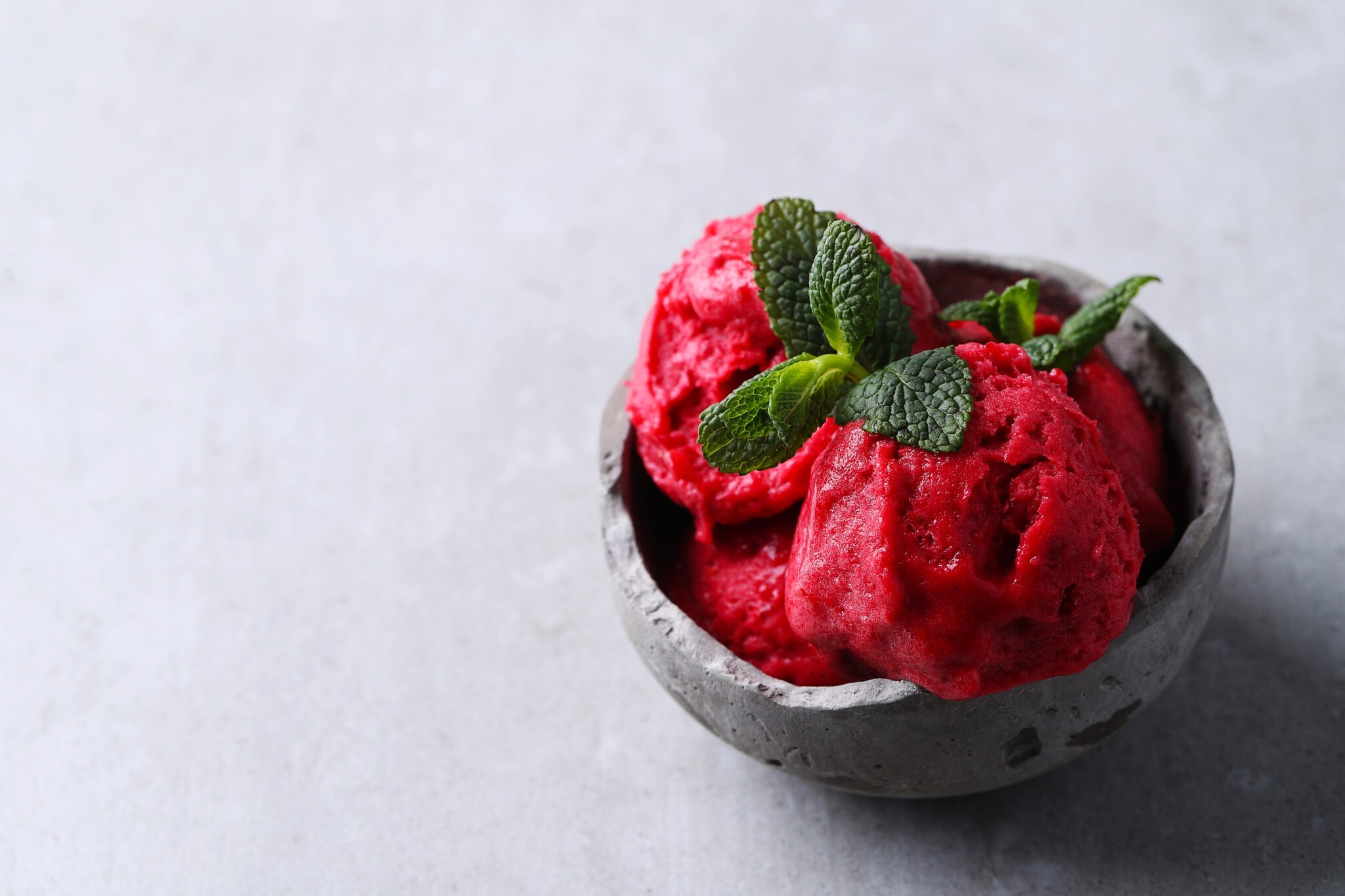 Fresh fruit sorbet preparation challenges